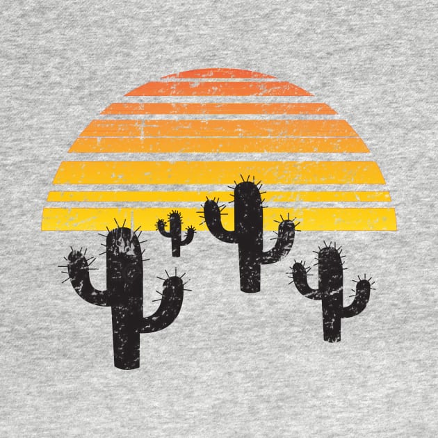 Sunset with cacti by Michelle Brescini Designs